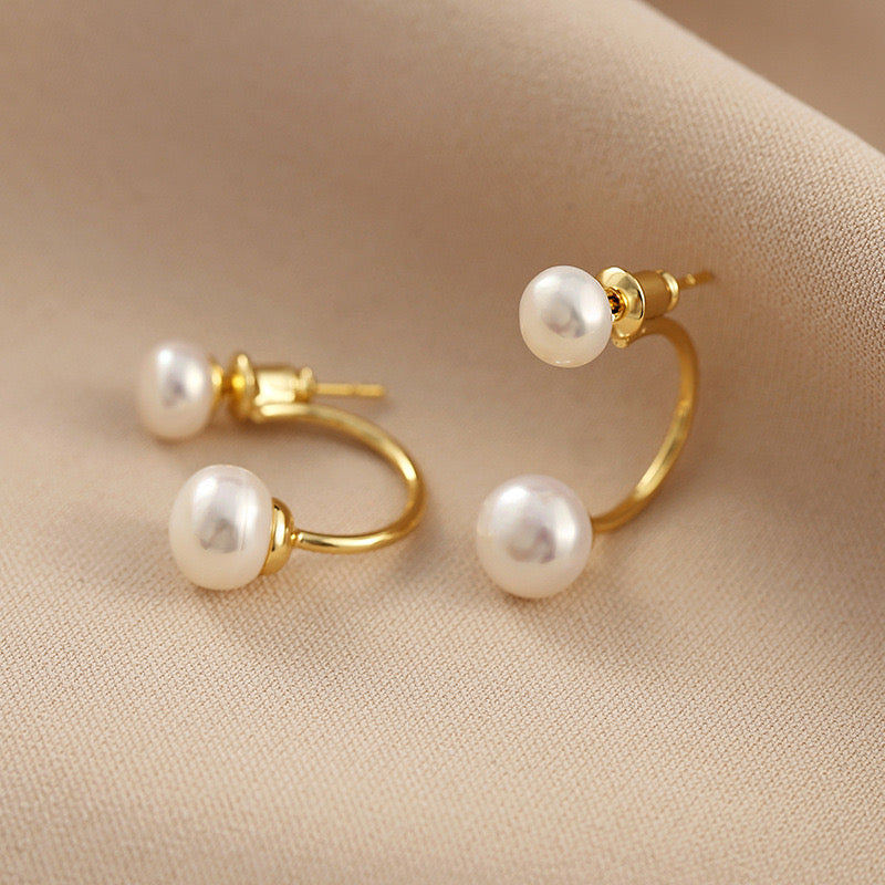 Genuine Freshwater Pearl Happy Dots Earrings
