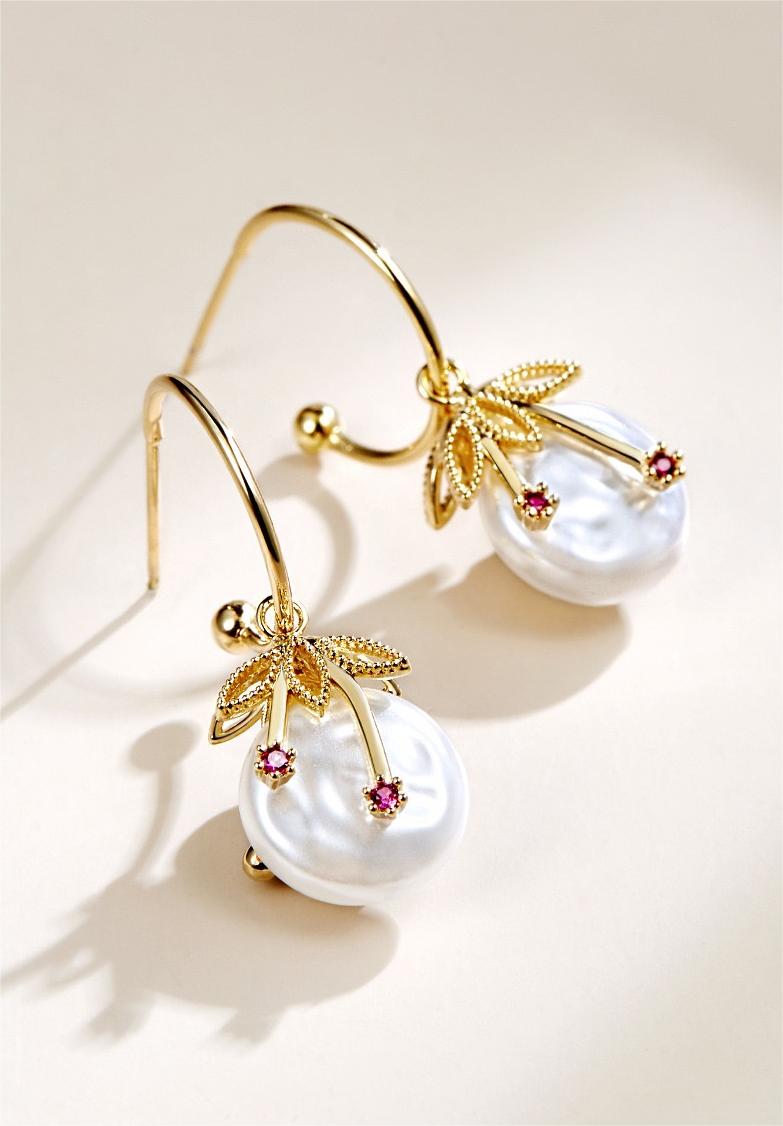 Genuine Freshwater Pearl Shooting Star Earrings