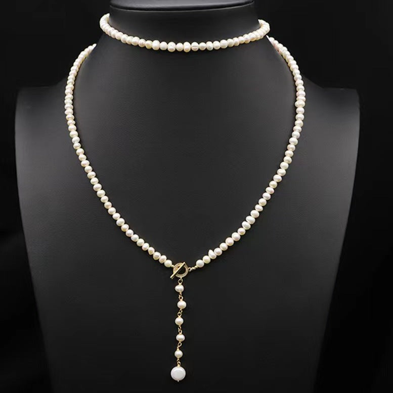 Genuine Freshwater Pearl Éblouissant Elf Tail Necklace