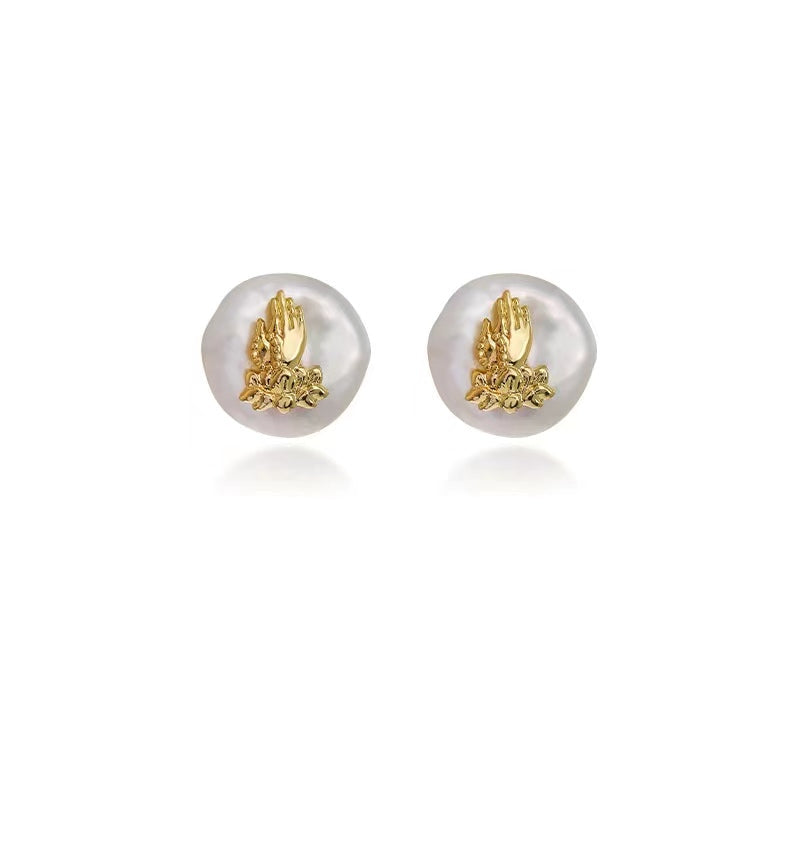 Genuine Baroque Pearl Midas Touch Earrings