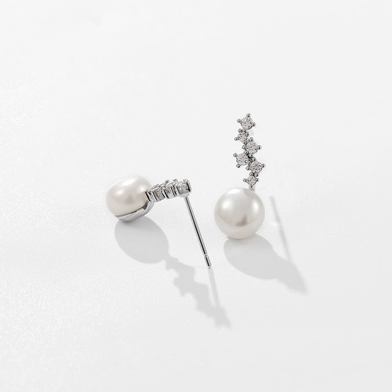 Genuine Freshwater Pearl Ice Flower Earrings