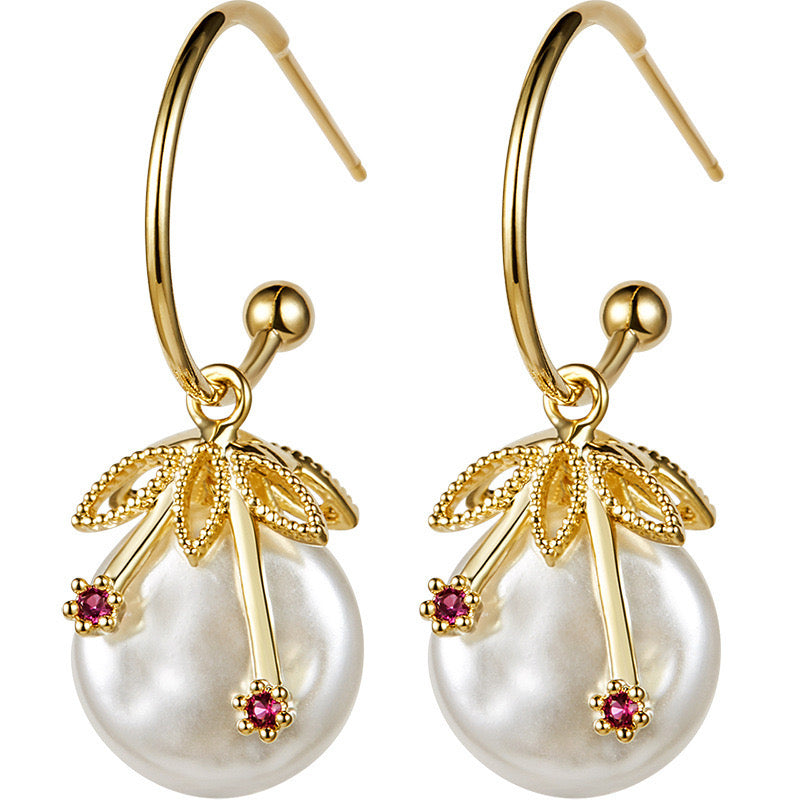 Genuine Freshwater Pearl Shooting Star Earrings