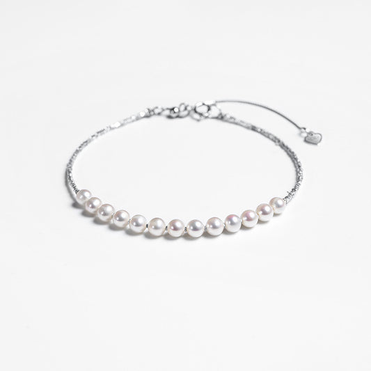 Genuine Baroque Pearl Solid S925 Silver Limerence Bracelet