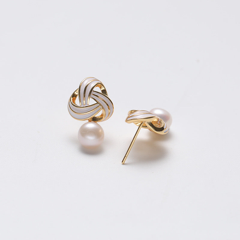Genuine Freshwater Pearl Solid S925 Silver Bliss Earrings