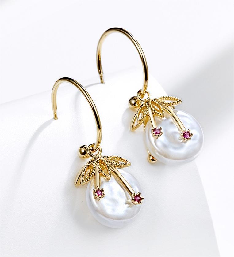 Genuine Freshwater Pearl Shooting Star Earrings