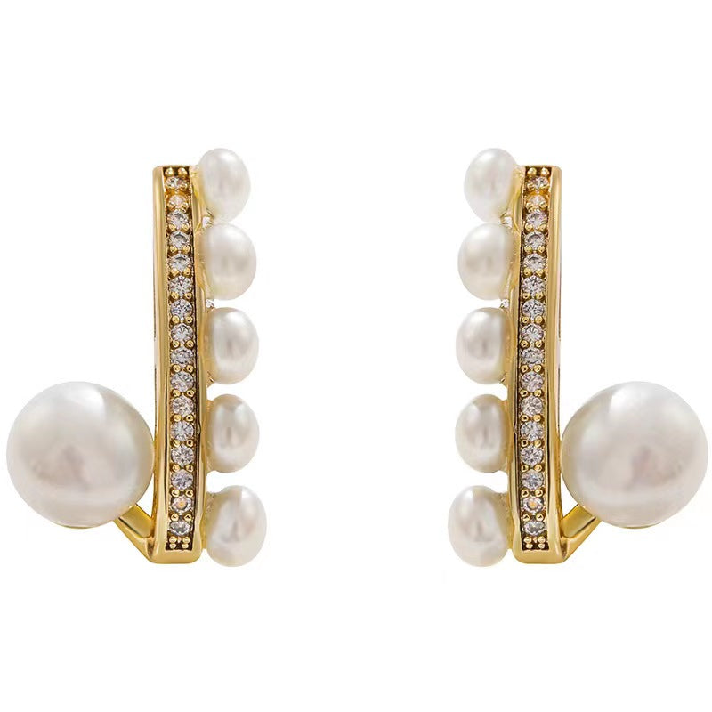 Genuine Freshwater Pearl Ocean Harp Earrings