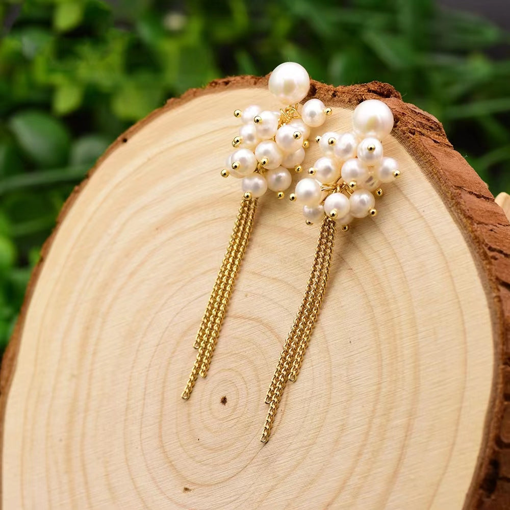 Genuine Freshwater Baroque Pearl / Genuine Freshwater Pearl Legacy Classic Earrings