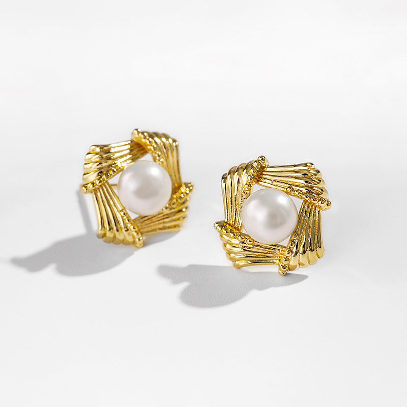 Genuine Freshwater Pearl Cookie Earrings