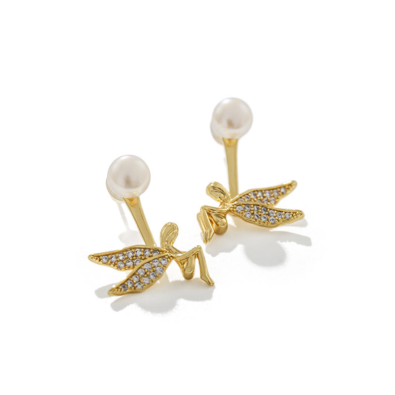 Genuine Freshwater Pearl Elf Wings Earrings