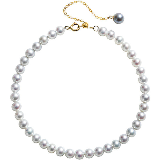 Solid 18K Gold Genuine Freshwater Pearl Mercury Bracelet