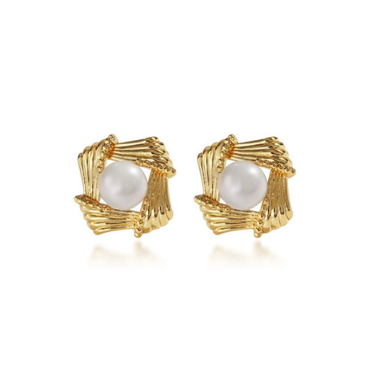 Genuine Freshwater Pearl Cookie Earrings