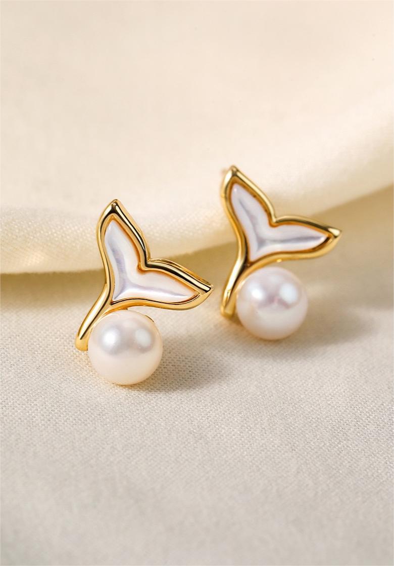 Genuine Freshwater Pearl Mermaid Earrings