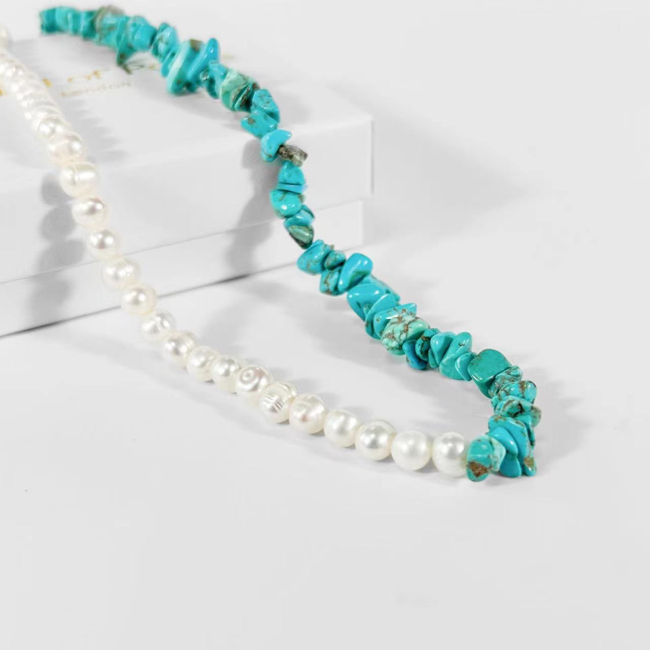Genuine Freshwater Pearl Turquoise Necklace