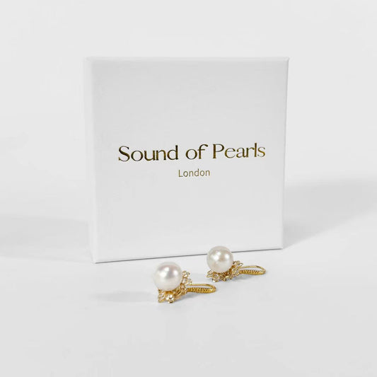 Genuine Freshwater Baroque Edison Pearl Freesia Earrings (Limited Edition)