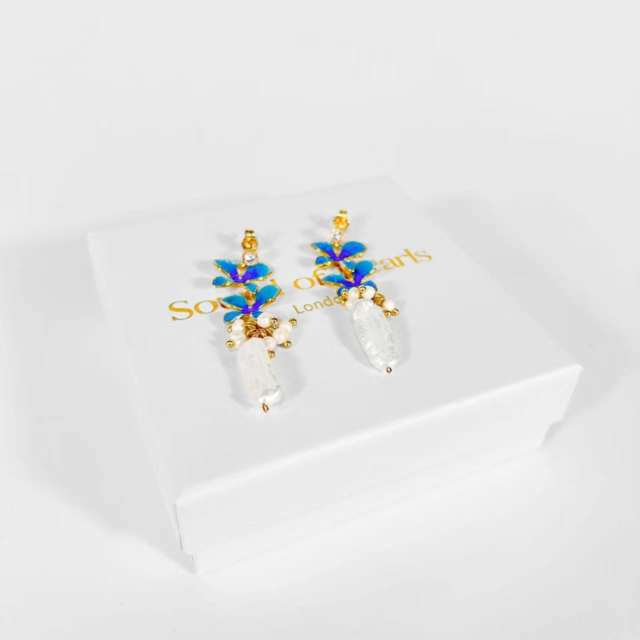 Genuine Freshwater Baroque Pearl Blue Hyacinth (Limited Edition)