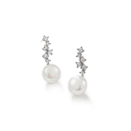 Genuine Freshwater Pearl Ice Flower Earrings