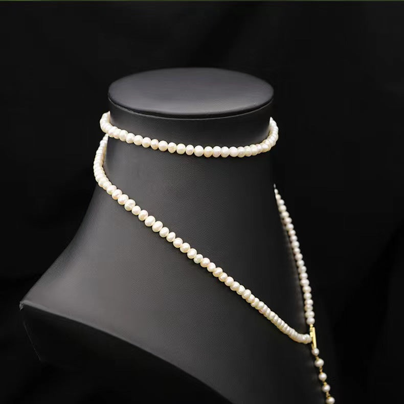 Genuine Freshwater Pearl Éblouissant Elf Tail Necklace