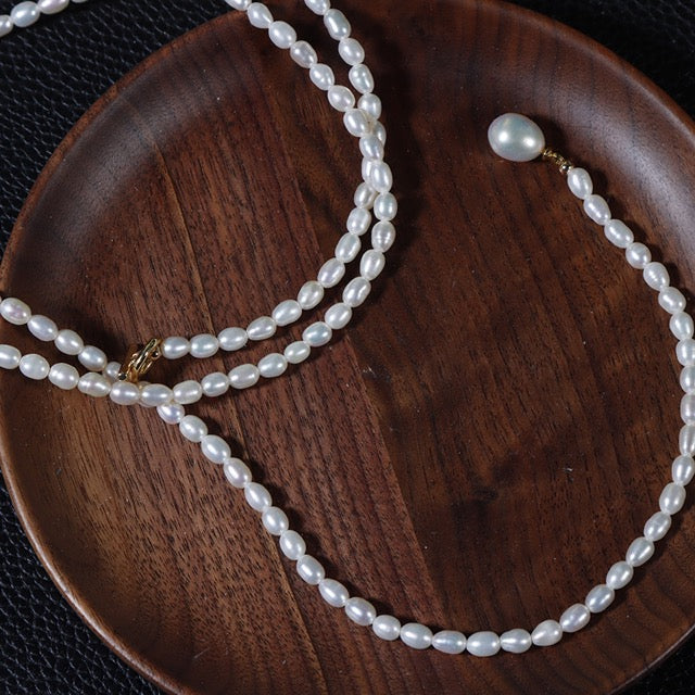 Genuine Freshwater Baroque Pearl Viennese Necklace