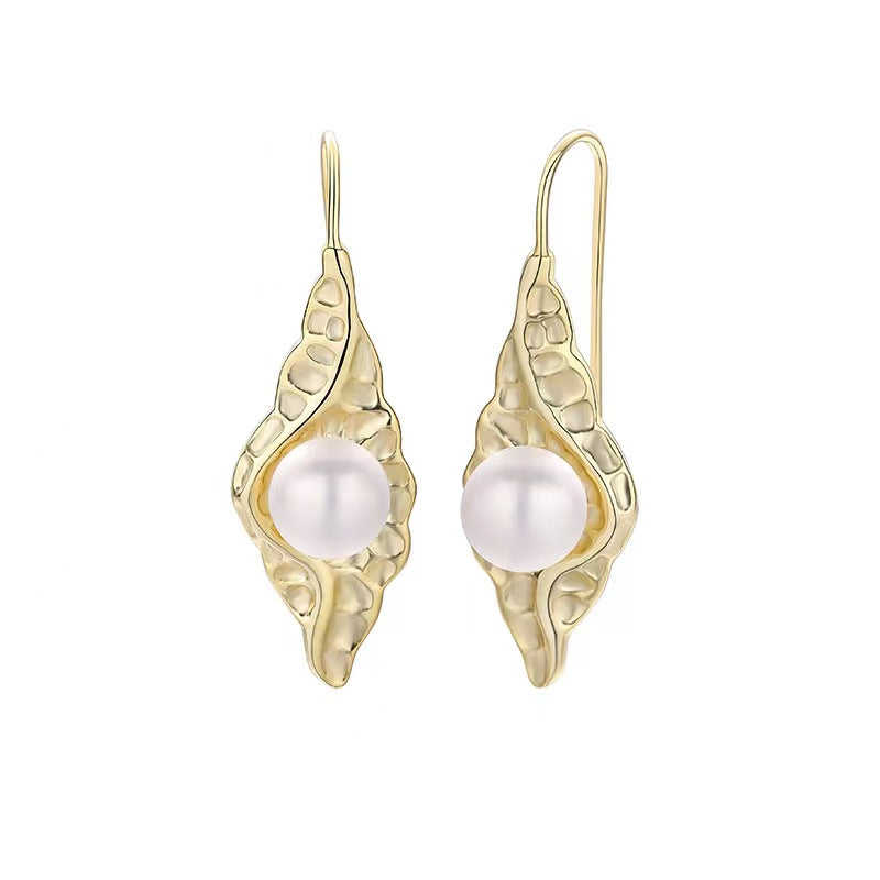 Genuine Baroque Pearl Solid S925 Silver Pupa Earrings