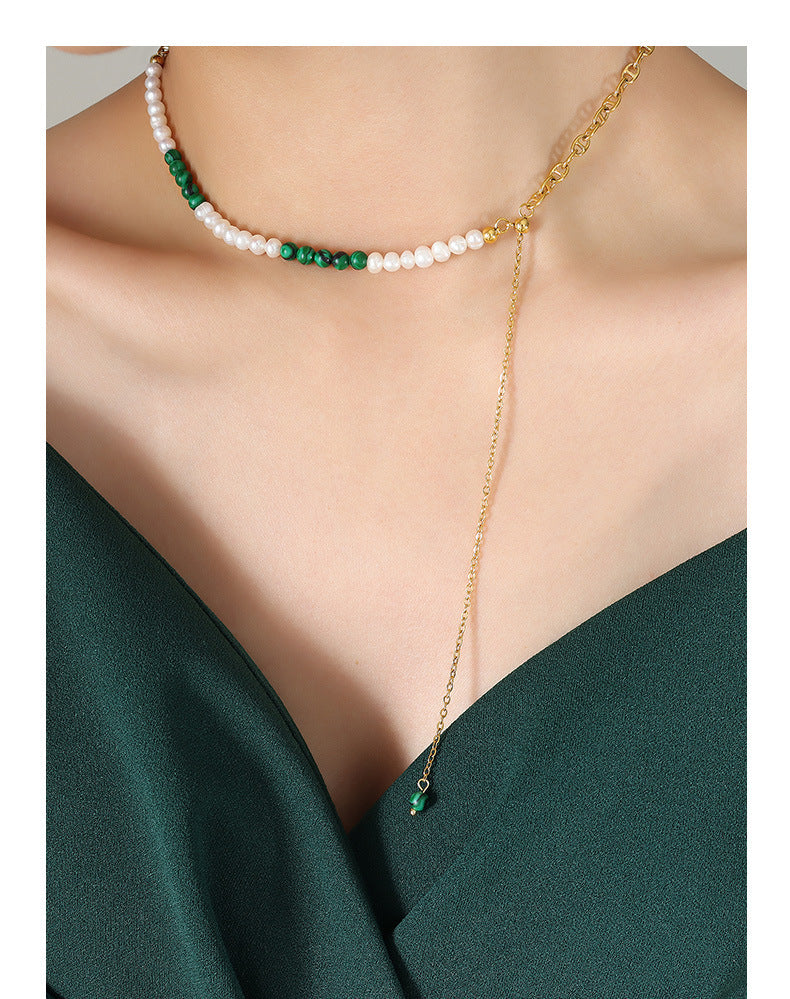 Genuine Freshwater Pearl Titanium Steel The Wizard of Oz Necklace