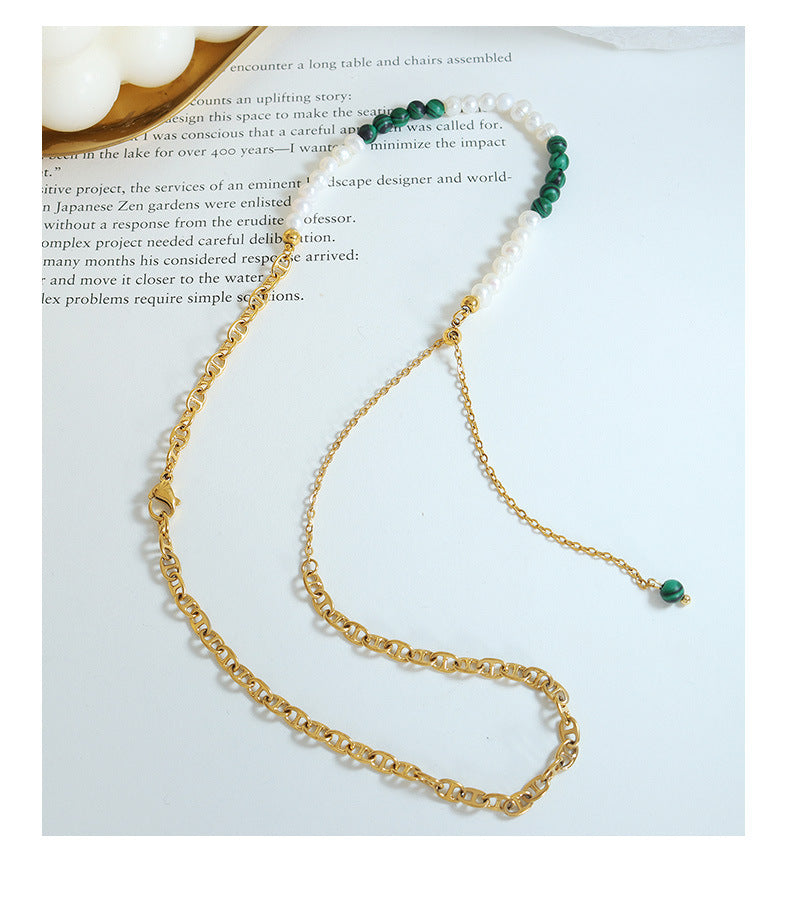 Genuine Freshwater Pearl Titanium Steel The Wizard of Oz Necklace