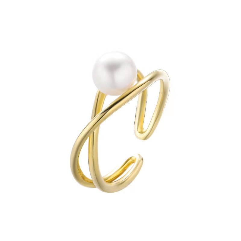 Genuine Freshwater Pearl Solid S925 Silver God's Eye Ring