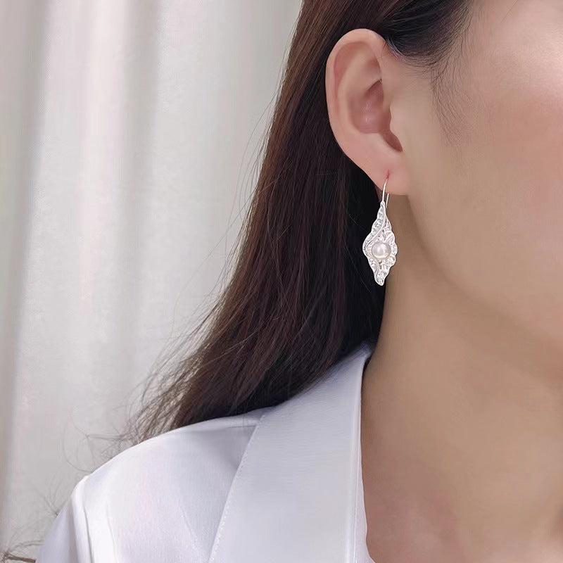 Genuine Baroque Pearl Solid S925 Silver Pupa Earrings