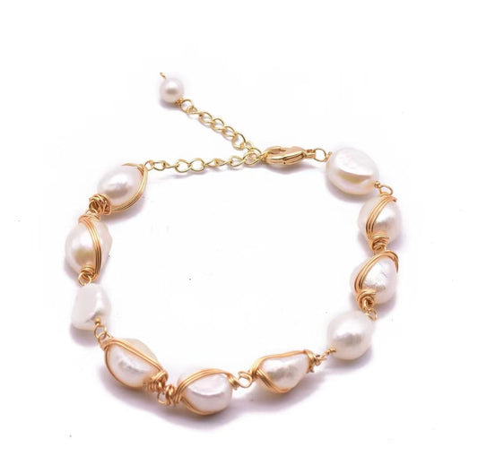 Genuine Freshwater Baroque Pearl Gaia Bracelet (Limited Edition)