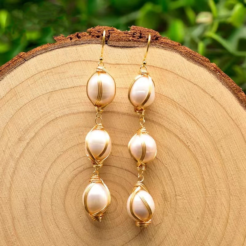 Genuine Freshwater Baroque Pearl Night Market Earrings (Limited Edition)