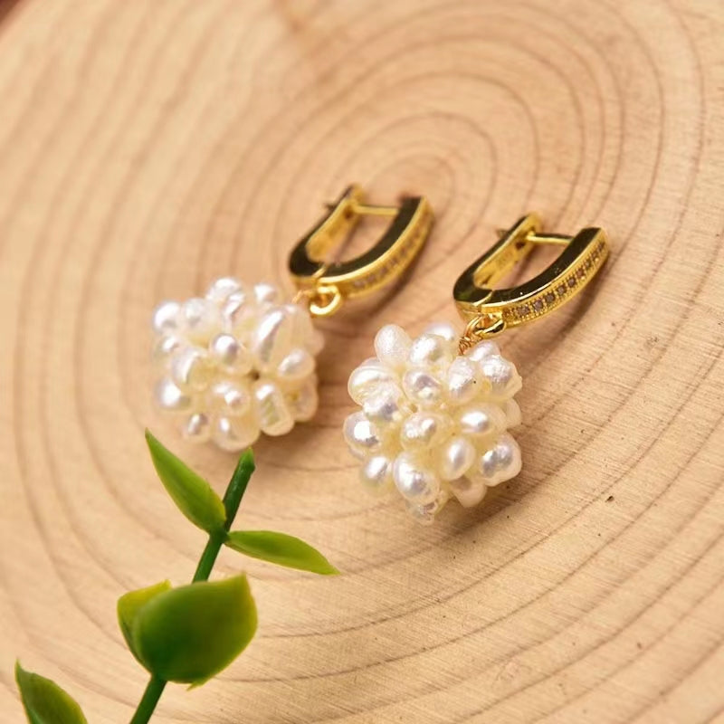 Genuine Freshwater Baroque Pearl Night Market Earrings (Limited Edition)