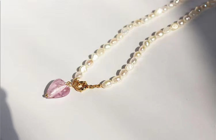 Genuine Freshwater Pearl Full Heart Necklace