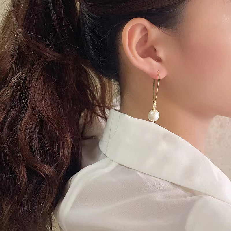 Genuine Freshwater Pearl Solid S925 Silver Afterglow Earrings