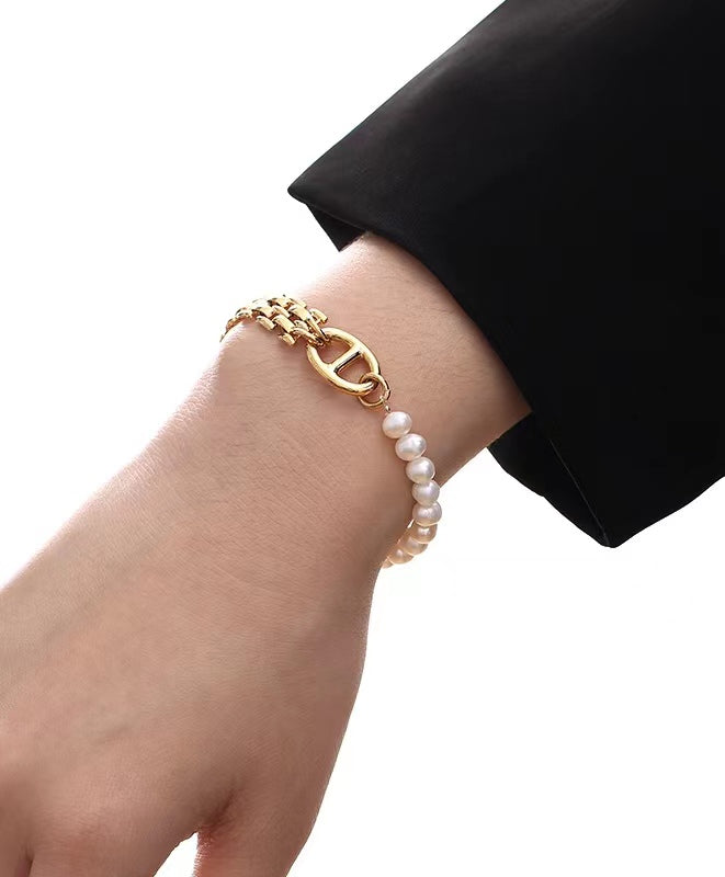 Genuine Natural Freshwater Pearl Retro Modern Combination Bracelet