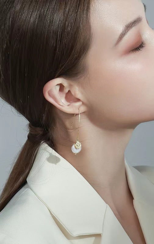 Genuine Baroque Pearl Coin Earrings