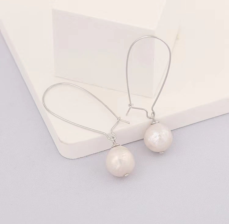 Genuine Freshwater Pearl Solid S925 Silver Afterglow Earrings