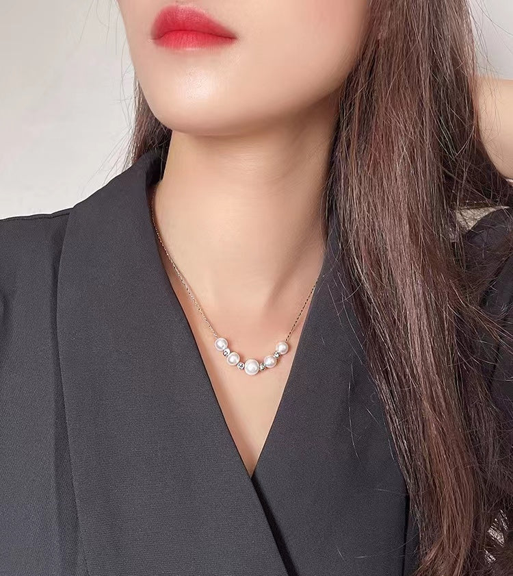 Genuine Freshwater Pearl Solid S925 Silver Destiny Necklace
