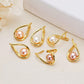 Brass Plated with 18K Gold Genuine Freshwater Pearl Eve Earrings