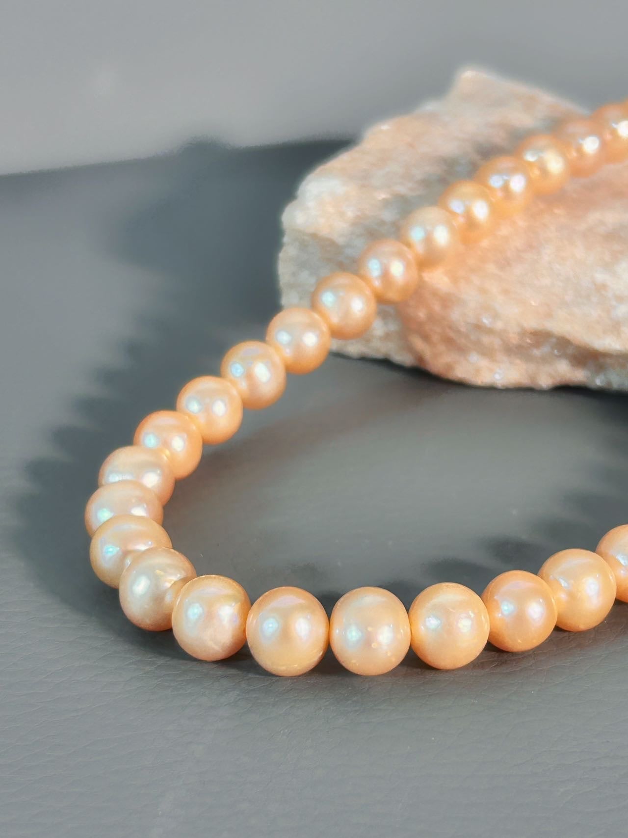 Genuine Freshwater Pearl Classic Peach Pearl Necklace