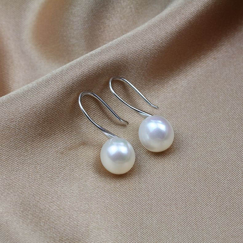 Brass Plated with 18K Gold Genuine Freshwater Pearl Virginal Earrings