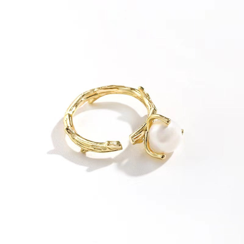 Genuine Freshwater Pearl Vine Ring