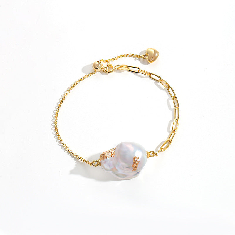 Genuine Baroque Pearl Golden Moment Bracelet