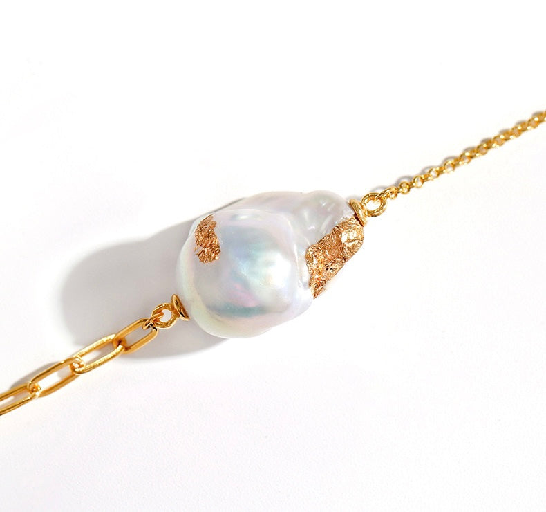 Genuine Baroque Pearl Golden Moment Bracelet