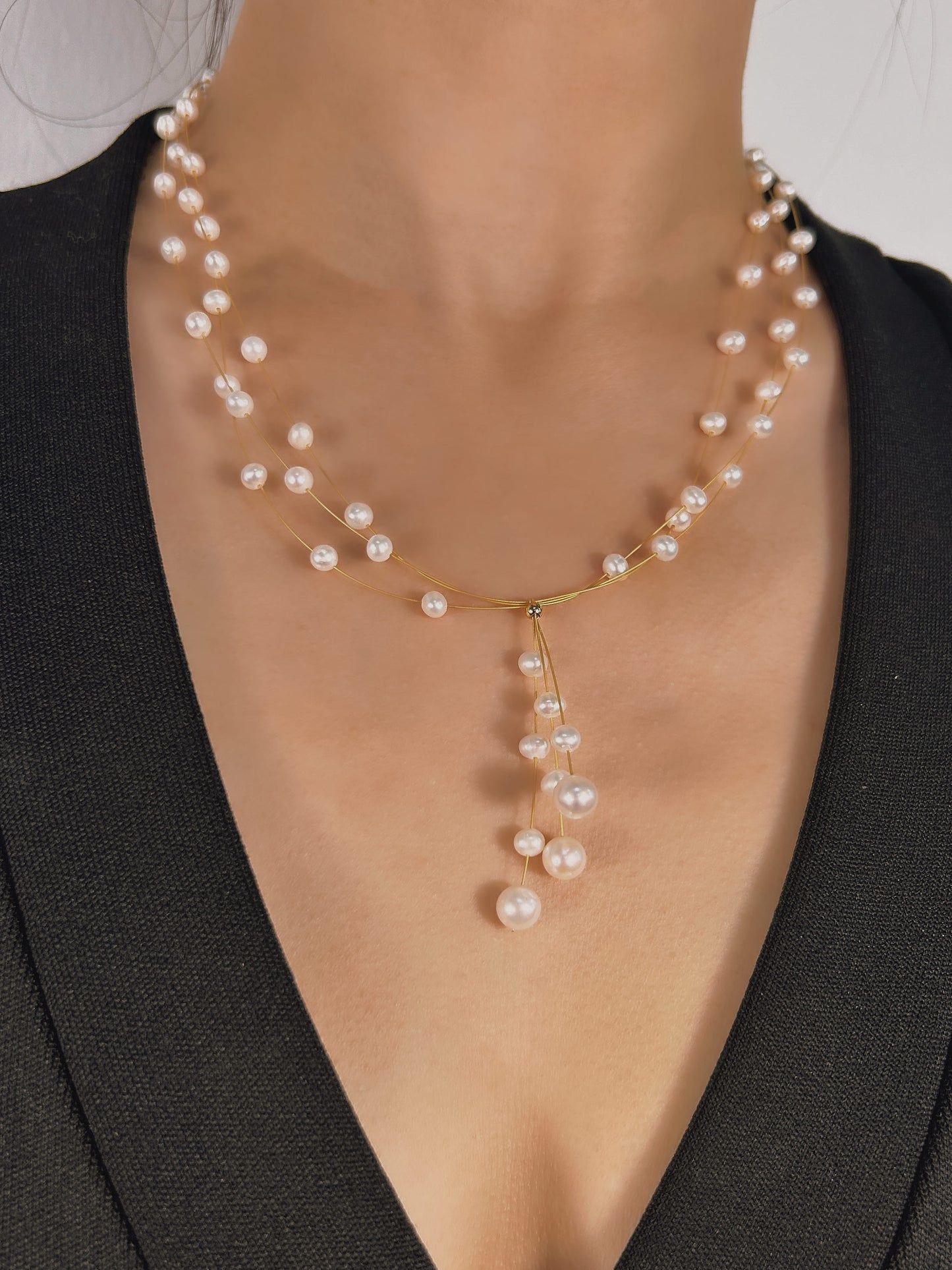 Genuine Freshwater Pearl Feu D'artifice Fun Necklace