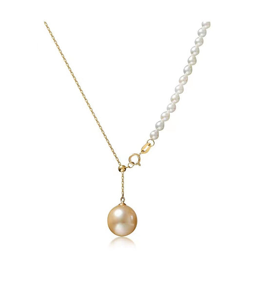 Genuine Golden South Sea Pearl Acton Necklace