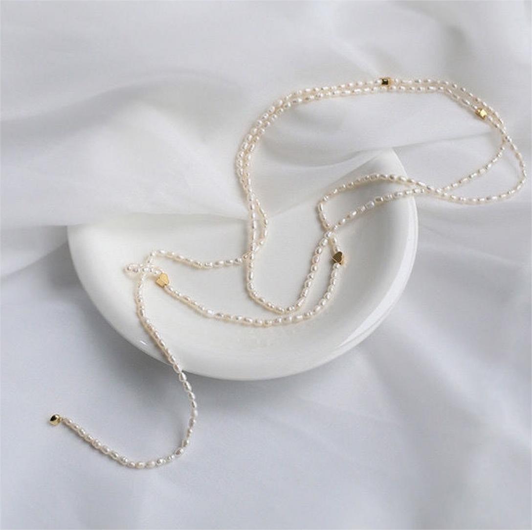 Electroplating 18K Gold Genuine Freshwater Pearl Golden Fade Necklace