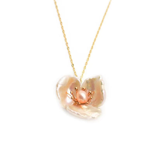 Genuine Freshwater Pearl Lucky Petals Necklace
