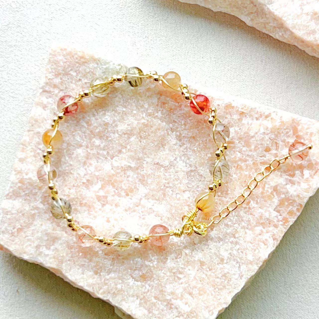 Mixed Rutilated Quartz Balance Bracelet