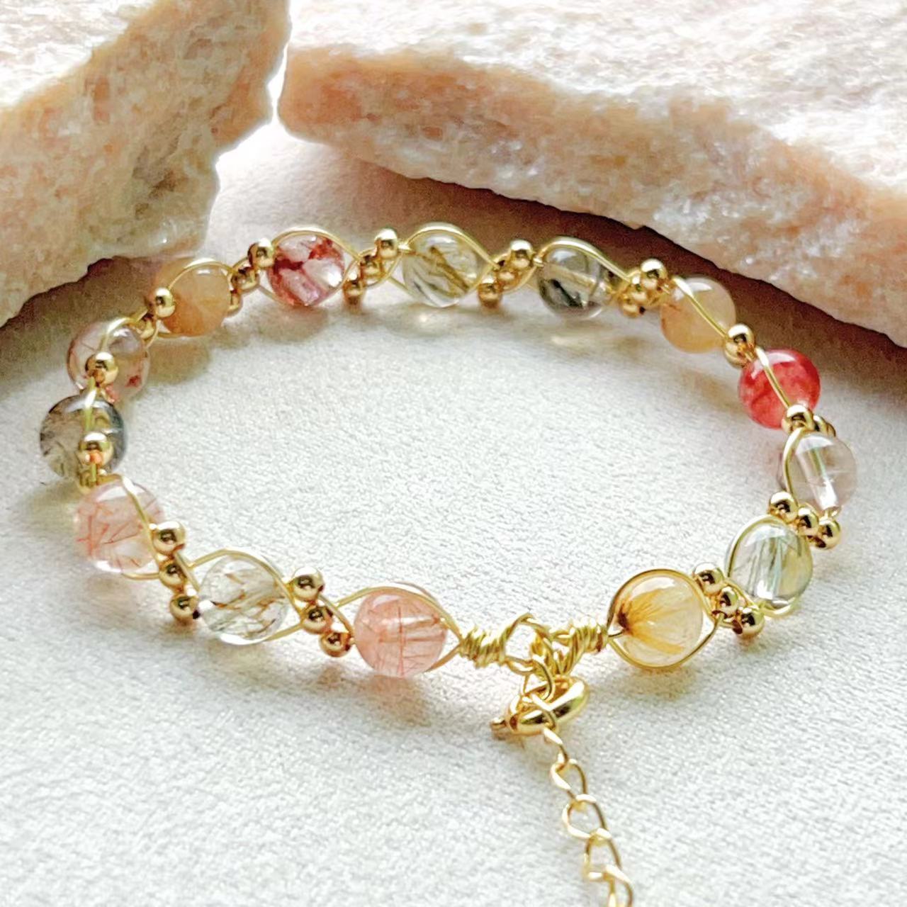 Mixed Rutilated Quartz Balance Bracelet