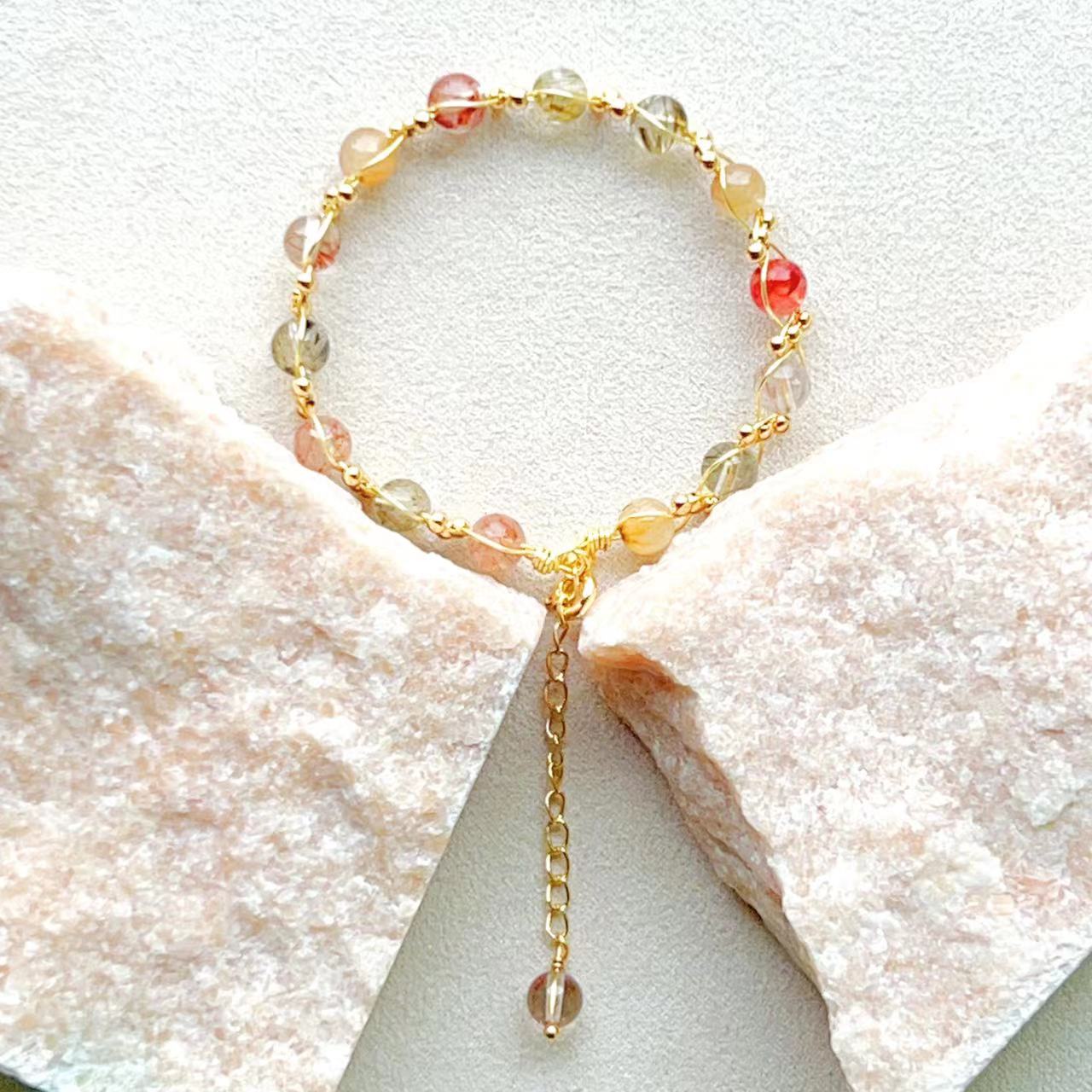 Mixed Rutilated Quartz Balance Bracelet