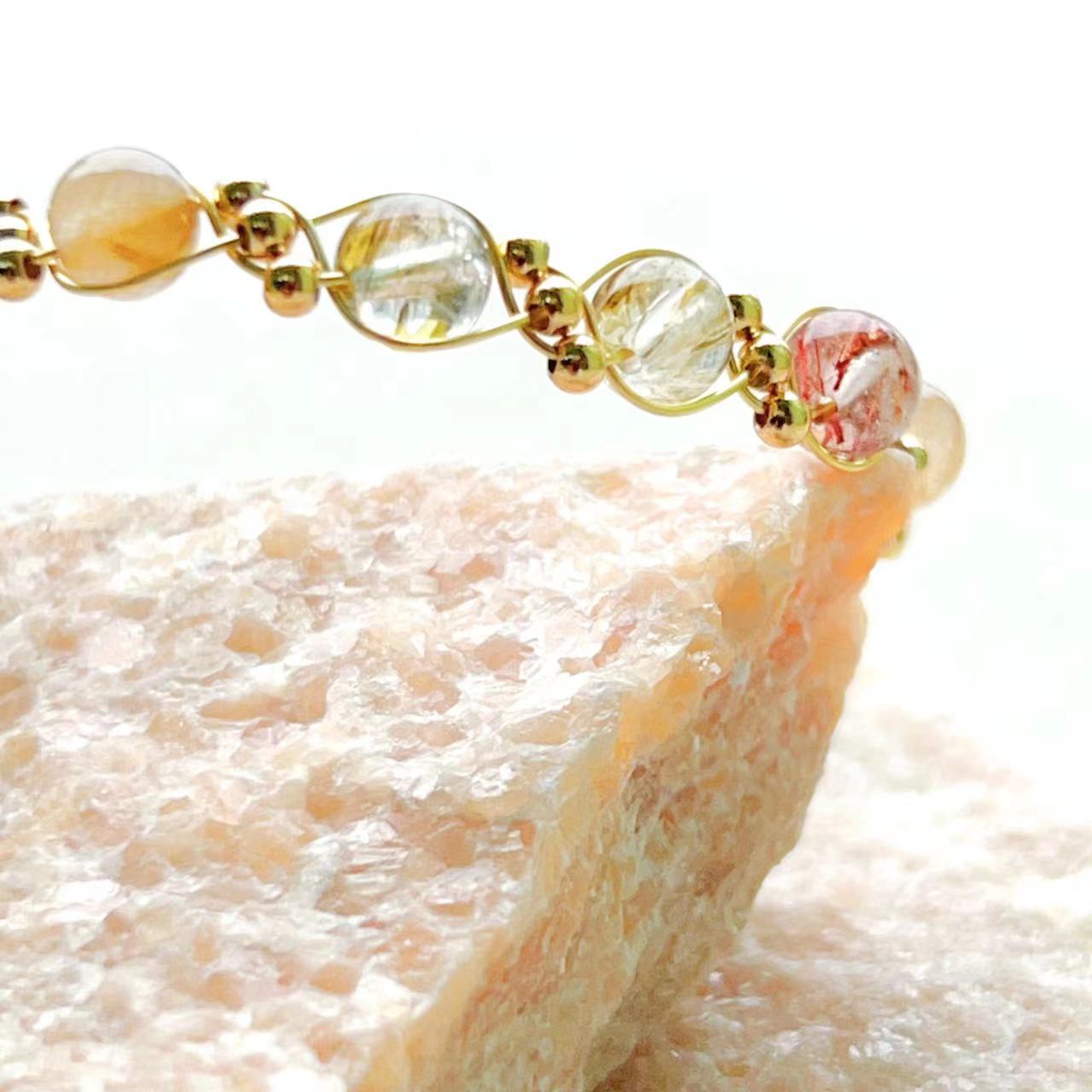 Mixed Rutilated Quartz Balance Bracelet